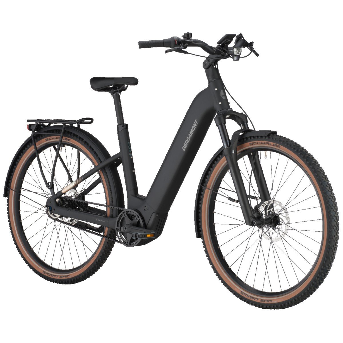 <p>The E-Horizon SUV 20 Belt Wave is a fully equipped e-trekking bike with a low step-over height and perfectly integrated components. It includes features such as LED lights with a rear brake light function that increase rider safety in urban environments. The rear carrier is approved for 27 kg and child transportation in combination with a Thule Yepp (Nexxt) 2 maxi seat. The wide off-road tires add grip on lose surfaces and ensure a comfortable ride even on unpaved roads.<br>The Bosch Performance Line CX electric drive system offers powerful and long-lasting support, giving you the freedom to explore beyond your usual routes.<br>The high-capacity Bosch PowerTube battery integrated into the frame can be removed for remote charging, while the battery cover remains on the bike to protect the empty battery bay from the elements. With the Bosch Smart System advanced connectivity features and upgrades are available: Use the eBike Flow App to control your bike or add optional extras like a Bosch PowerMore battery for increased range.</p><ul><li>Super lightweight aluminum frame with low step-over height</li><li>Suntour air suspension fork with 100 mm travel</li><li>Shimano Nexus 5-speed internal gear hub and low-maintenance belt drive</li><li>Bosch Smart System with powerful Performance Line CX motor</li><li>Powerful Shimano 4-piston hydraulic disc brakes</li><li>28" Schwalbe Smart Sam tires</li><li>Child seat approved rear carrier, 160 kg max. system weight</li><li>LED lighting system front and rear with brake light function</li></ul>